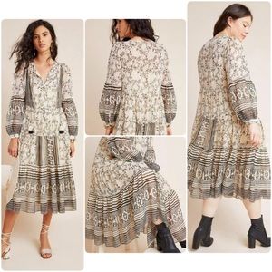 Talulah Tiered Midi Tie Neck Dress*